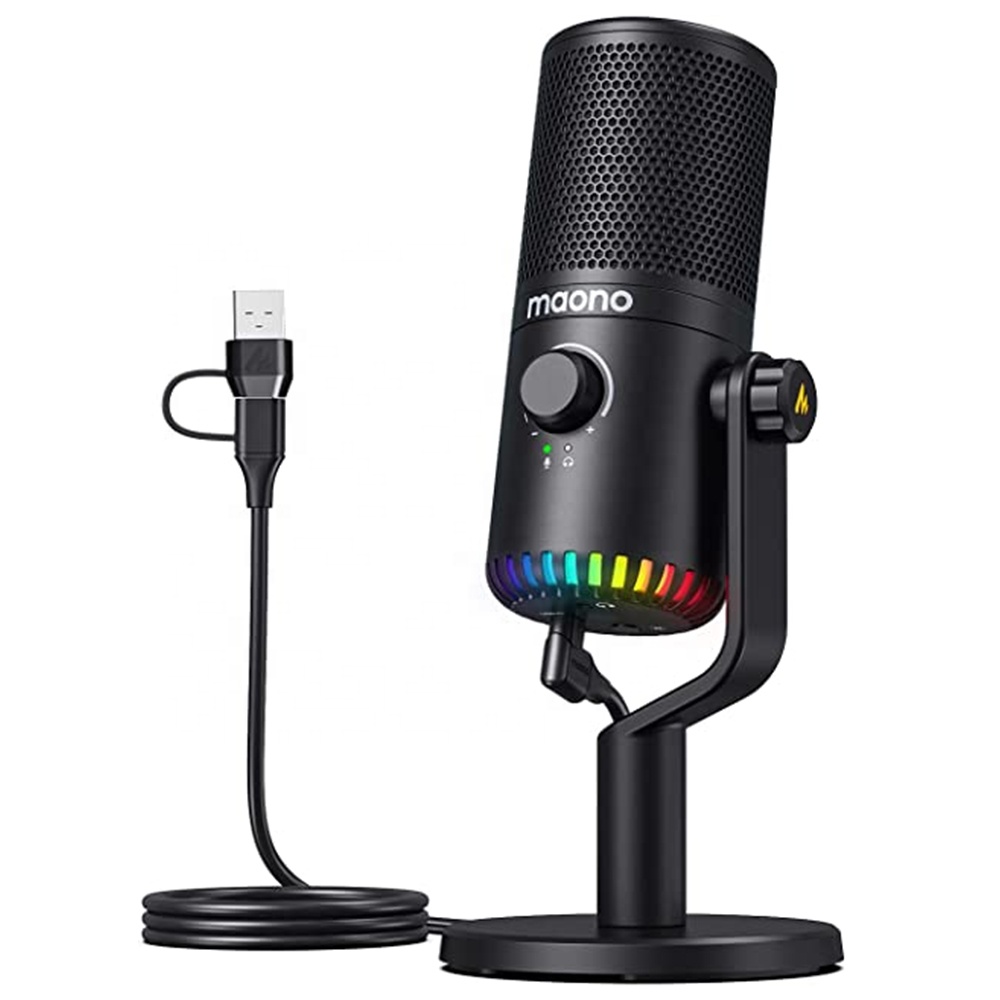 Gaming Microphone - Programowalny mikrofon gamingowy RGB MAONO do