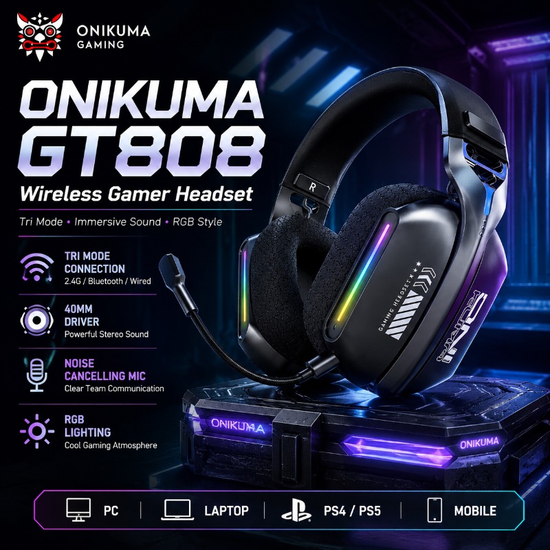 Pc Gaming Earbuds - Bezprzewodowy zestaw słuchawkowy do gier ONIKUMA