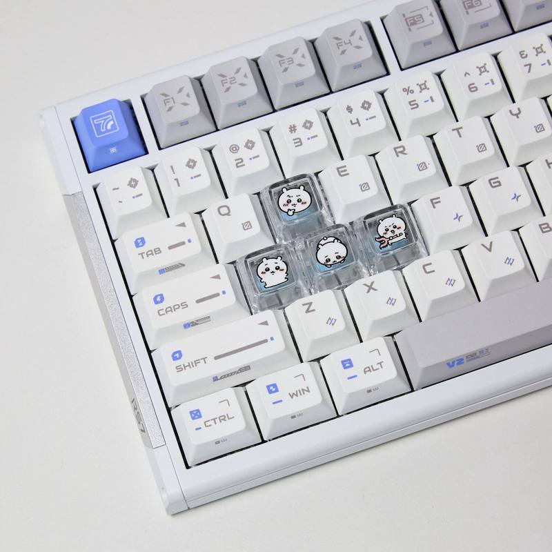 Custom Keycaps - Chiikawa 4 szt. Ręcznie Robione Przezroczyste