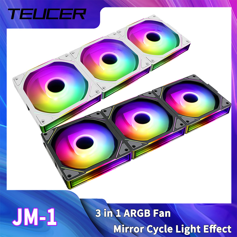 Pc Gaming Liquid Cooling - TEUCER JM-1 Wentylator obudowy komputera ARGB