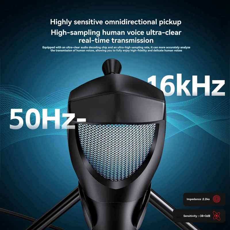 Gaming Microphone - Profesjonalny mikrofon gamingowy USB, mikrofon pojemnościowy
