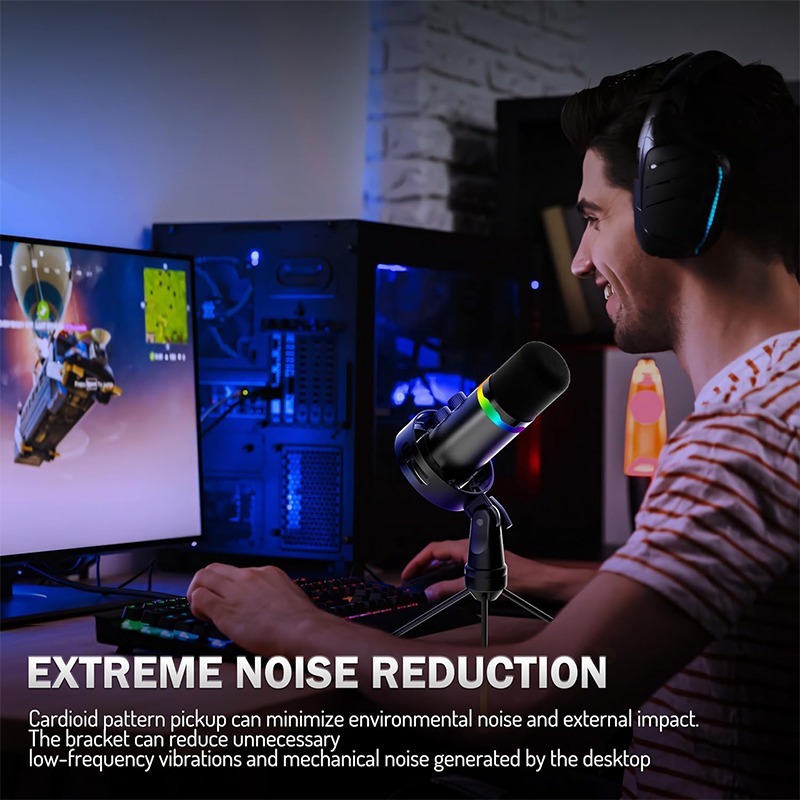 Gaming Microphone - Mikrofon USB do gier z ramieniem,