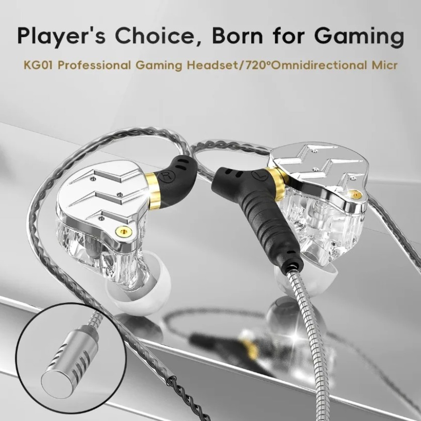 Słuchawki douszne z mikrofonem – Pc Gaming Earbuds recenzja i cena