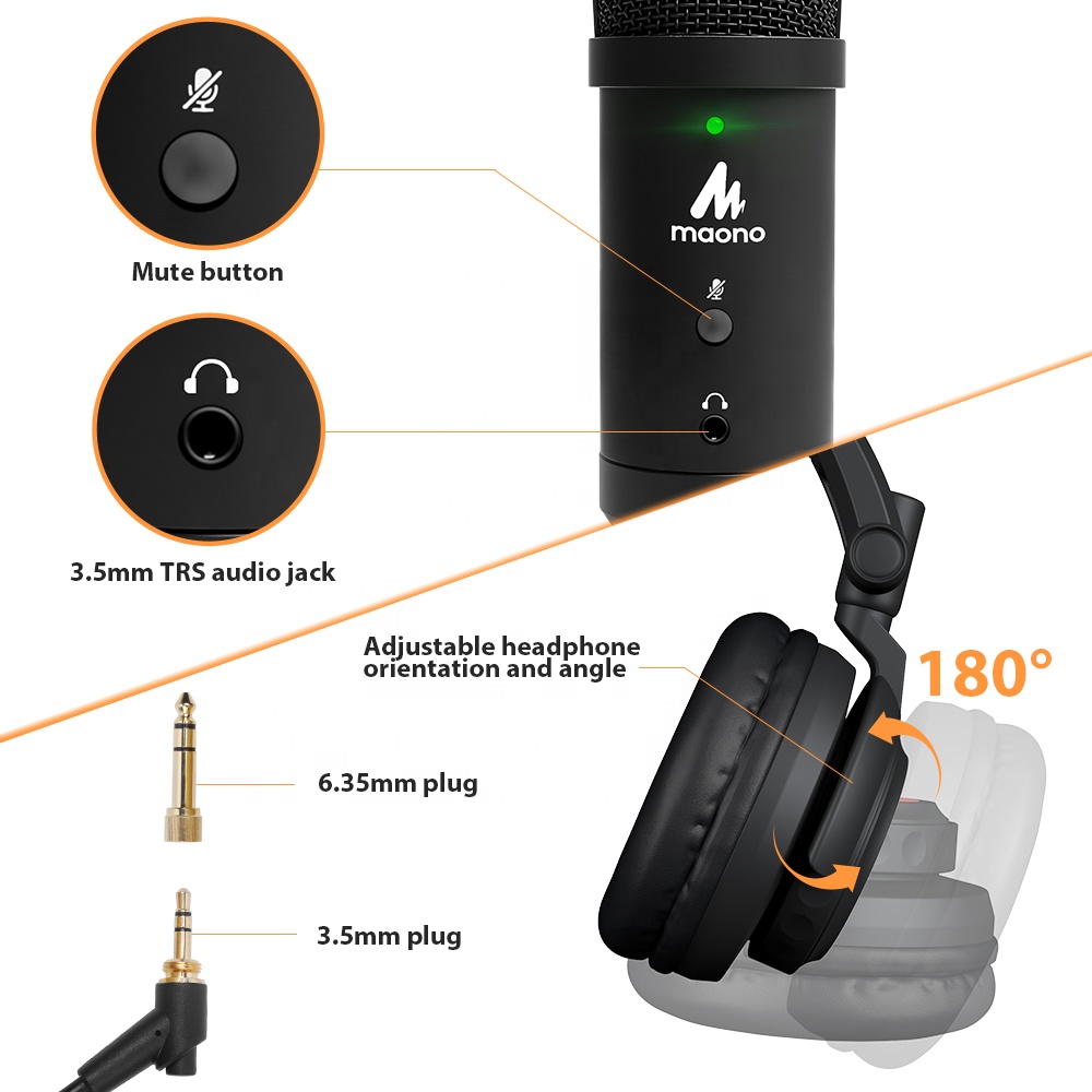 Mikrofon USB MAONO Studio z sł – Gaming Microphone recenzja i cena