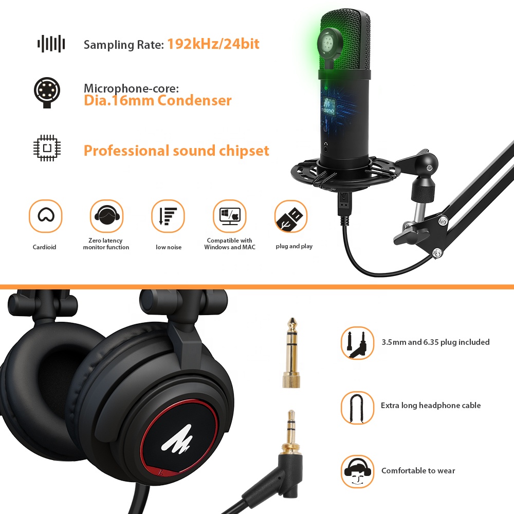 Mikrofon USB MAONO Studio z sł – Gaming Microphone recenzja i cena
