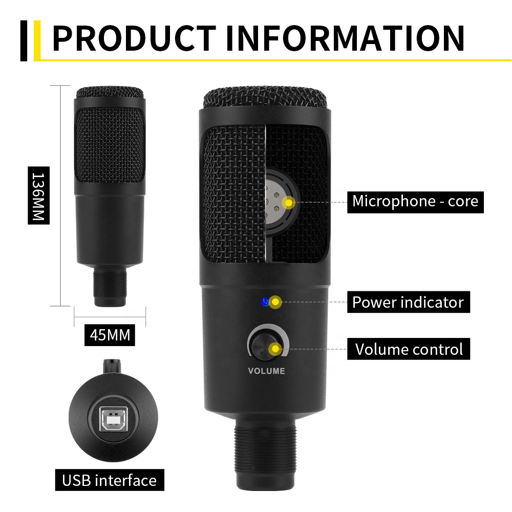 Profesjonalny mikrofon pojemno – Gaming Microphone recenzja i cena