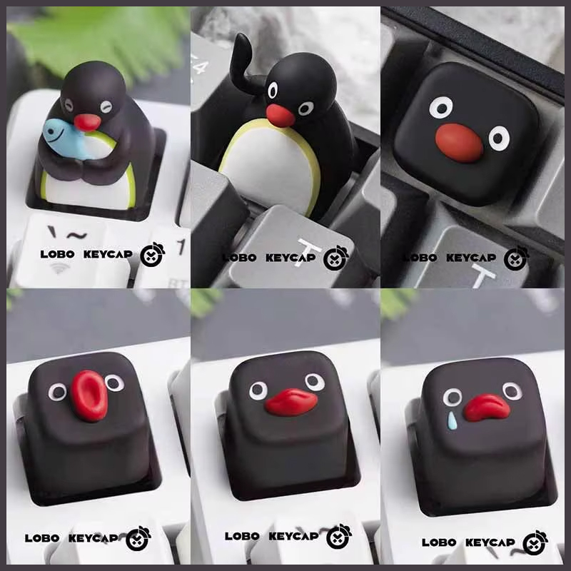 Urocze pingwiny, seria Pingu,  – Custom Keycaps recenzja i cena