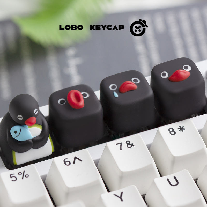 Urocze pingwiny, seria Pingu,  – Custom Keycaps recenzja i cena