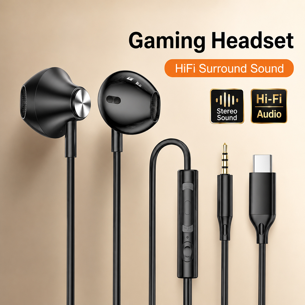Słuchawki HiFi Surround z mocn – Pc Gaming Earbuds recenzja i cena