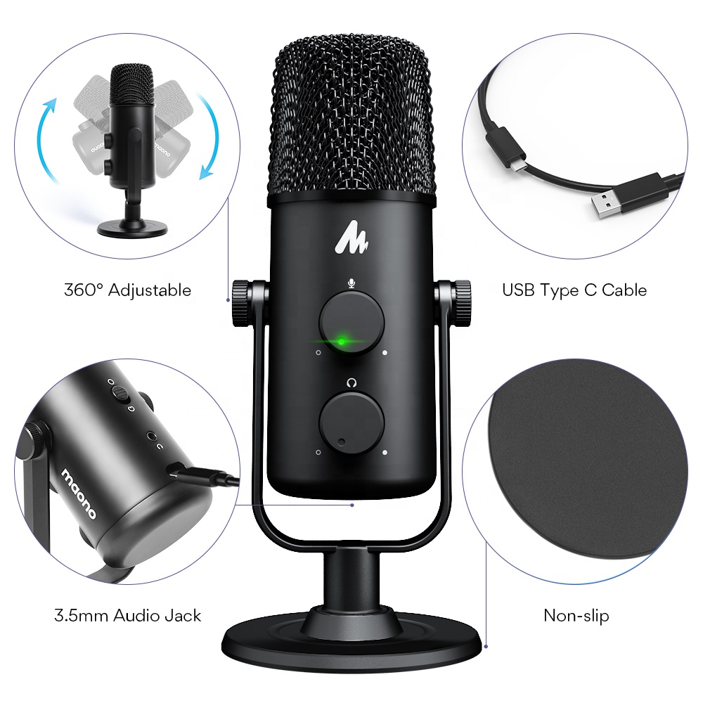 MAONO Mikrofon pojemnościowy U – Gaming Microphone recenzja i cena