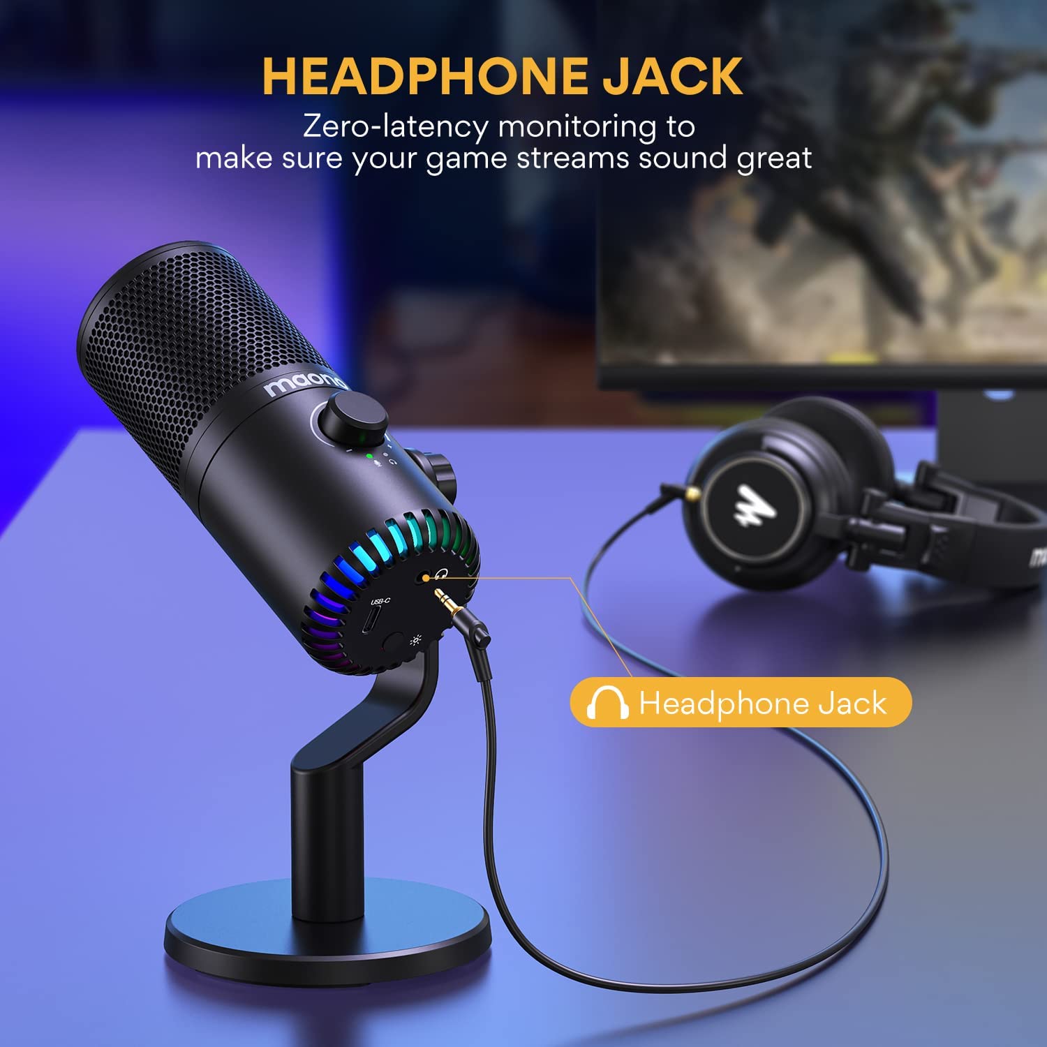 Mikrofon gamingowy Maono DM30  – Gaming Microphone recenzja i cena