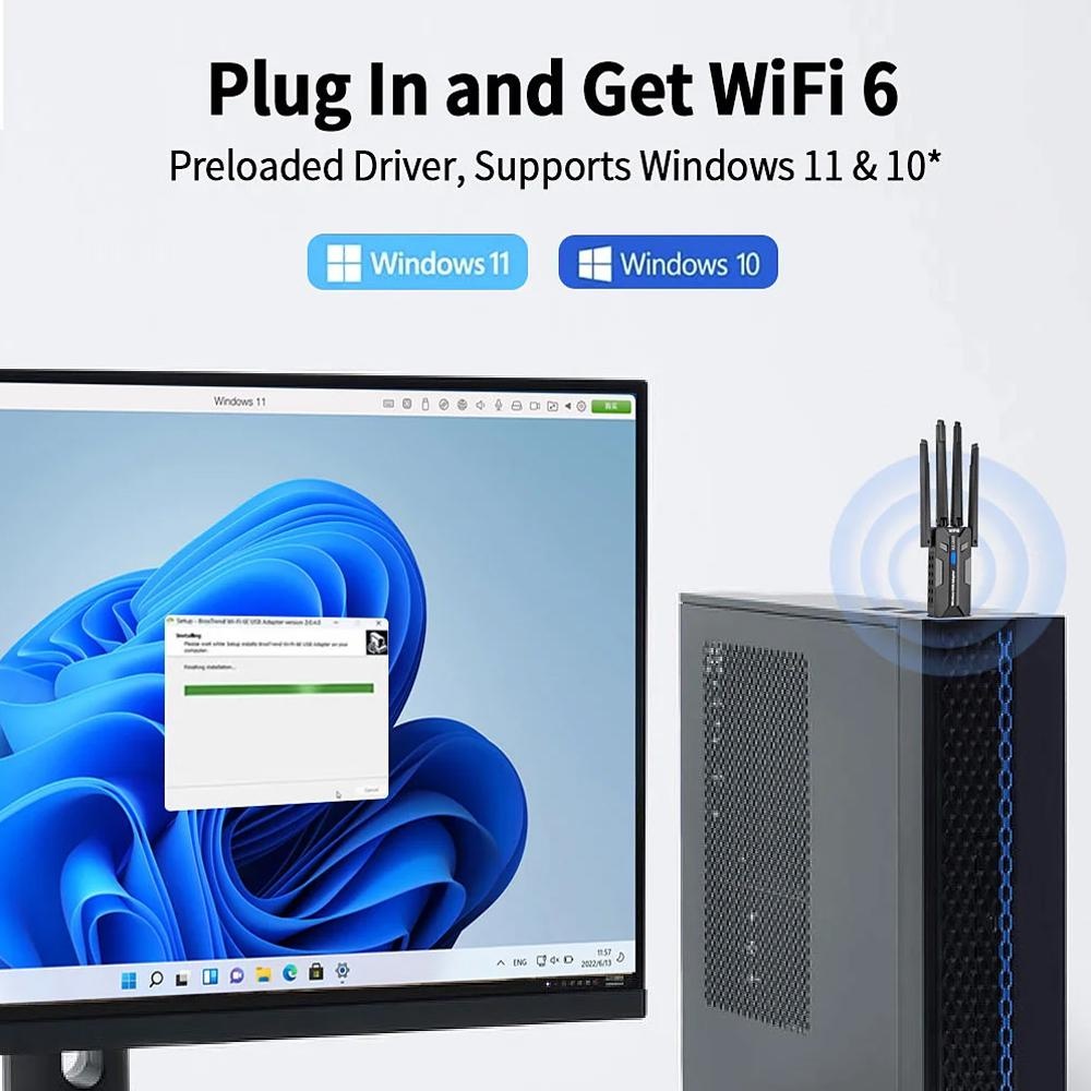 Adapter WiFi 6 USB 3.0 1800 Mb – Pc Gaming Video recenzja i cena