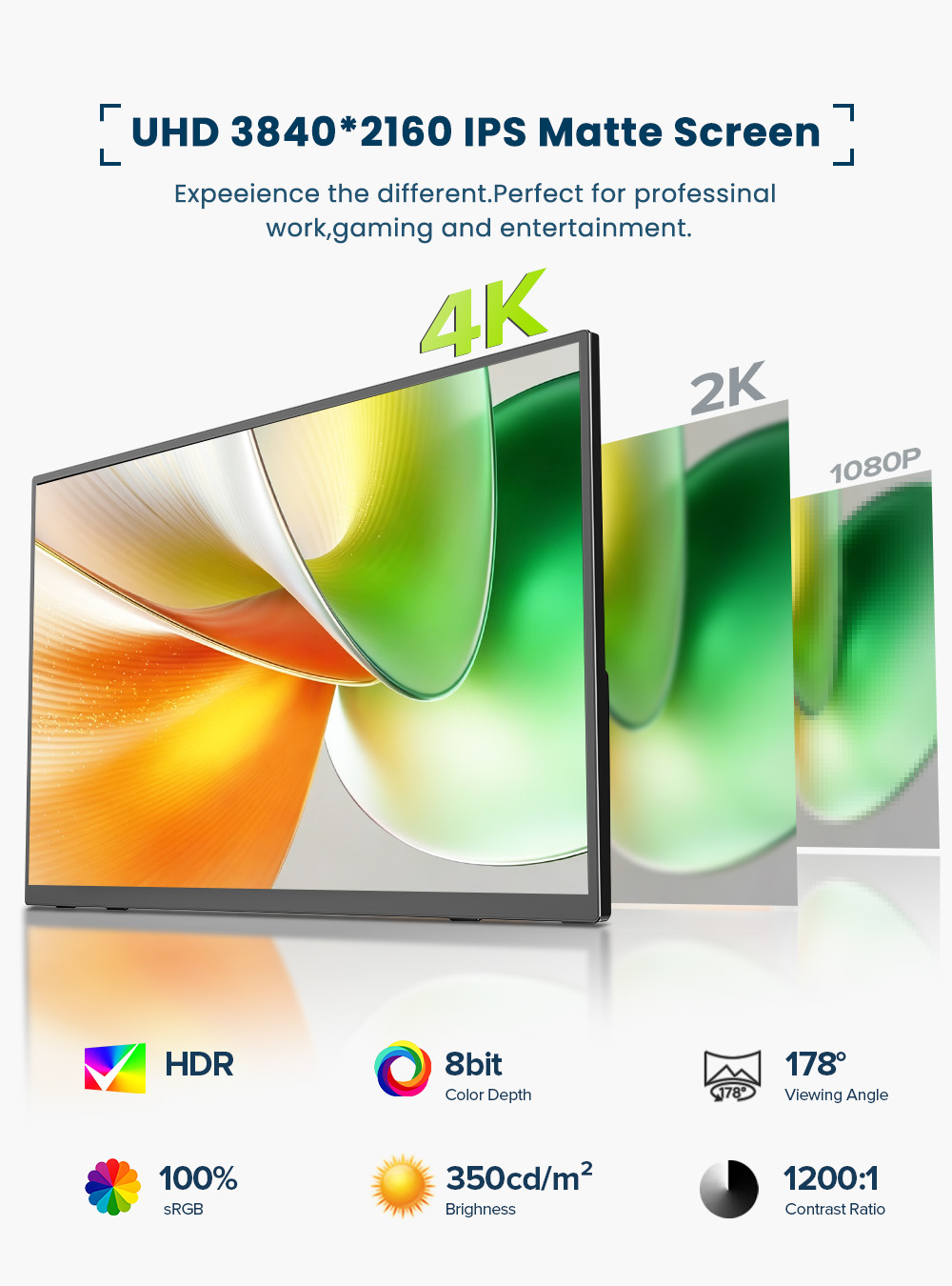 EVICIV 4K przenośny monitor 10 – Pc Gaming Video recenzja i cena